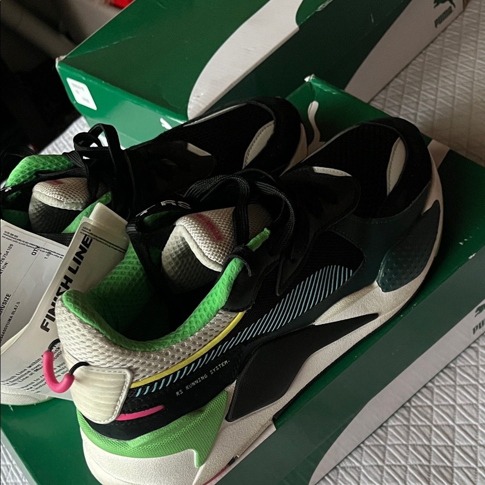 Puma RS-X Sneakers in Black and Green